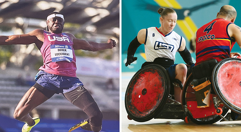 Competitors in the Paralympics.