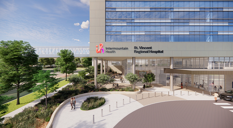 Artist rendering of Intermountain St. Vincent Regional Hospital in Billings, Montana